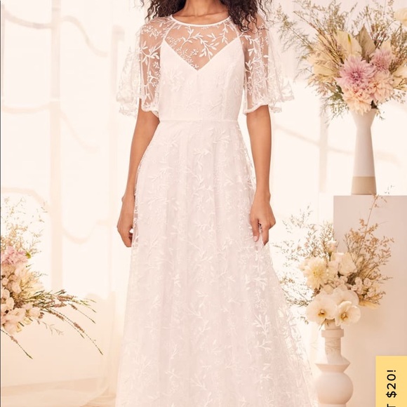 Moment of a Lifetime White Embroidered Backless Maxi Dress - Picture 1 of 13